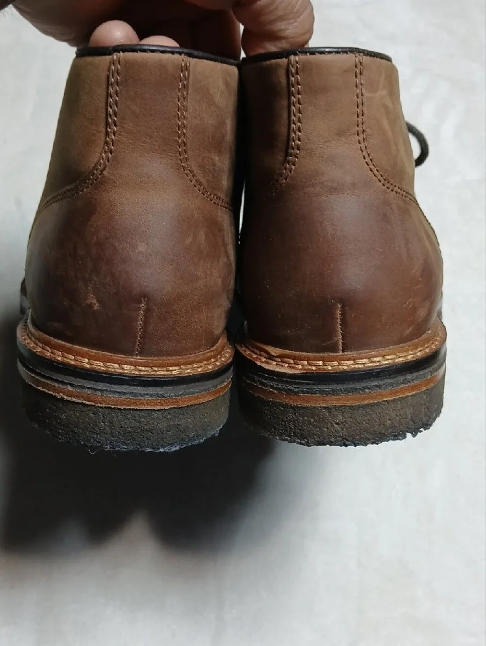 Johnston & Murphy Men's Brown Leather Chukka Boots - Lace-Up Size 8M Mens